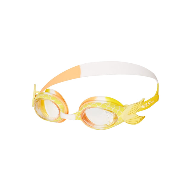 Yellow Junior Mermaid Swimming Goggles, Anti-Fog Lens