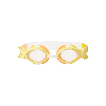 Yellow Junior Mermaid Swimming Goggles, Anti-Fog Lens
