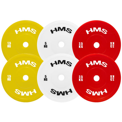 Yellow PE Olympic Weight Plates, 2 x 1.5 kg