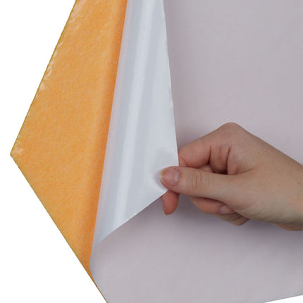 Yellow hexagons for pin board with felt - 6 pcs