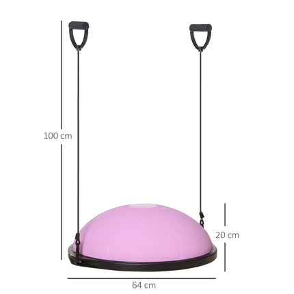 Yoga Hemisphere Balance Trainer with rope, light purple, Ø 64cm