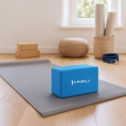Yoga Block, Blue, Foam, Lightweight, Non-Slip