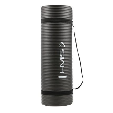Yoga Mat, Non-Slip, Black, 15mm Thickness