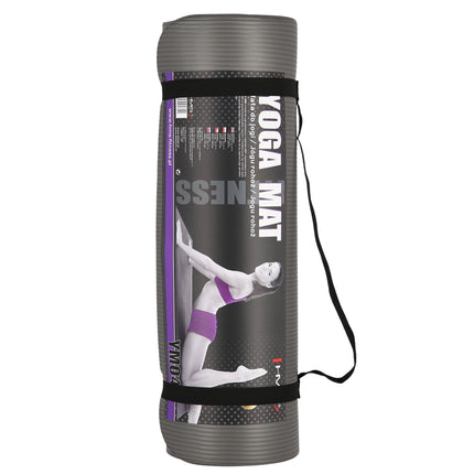 Yoga Mat, Non-Slip, Gray, 6mm Thickness