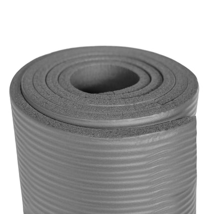 Yoga Mat, Non-Slip, Gray, 6mm Thickness