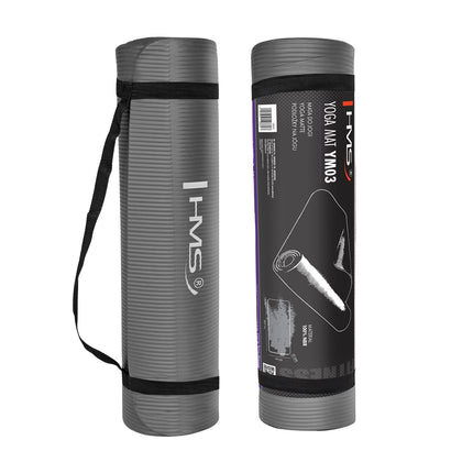 Yoga Mat, Non-Slip, Gray, 6mm Thickness