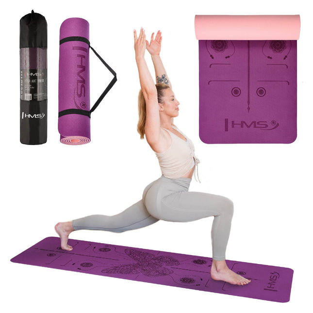 Yogamat TPE Violet - Antislip, Milieuvriendelijk