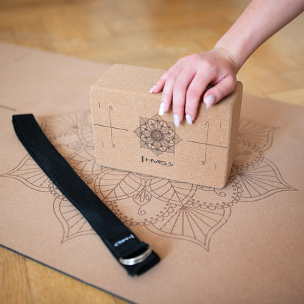 Yoga Set – Cork Mat, Block, Strap