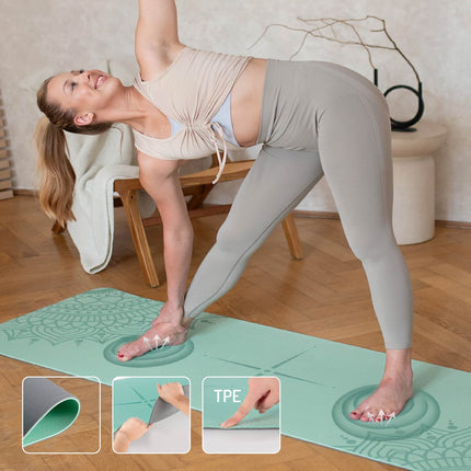 Yoga Set – Mint TPE Mat, Block, Strap