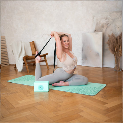 Yoga Strap, Black – Durable, 6ft Length