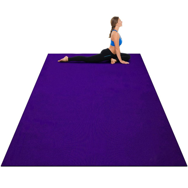 Yogamat met dubbelzijdig antislipdesign & 2 verstelbare klittenbandsluitingen paars