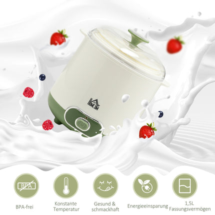 Yogurt Maker, 1.5L Capacity, BPA-Free, 20W Power