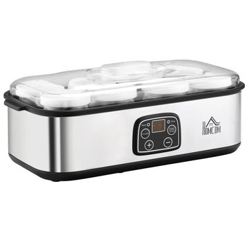 Yogurt machine 25W with LCD, 8 jars and adjustable temperature