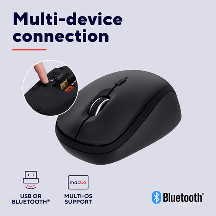 Yvi+ Wireless mouse Bluetooth / 2.4 GHz Black