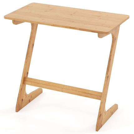 Z-Shaped Bamboo Side Table – Space-Saving Coffee Table