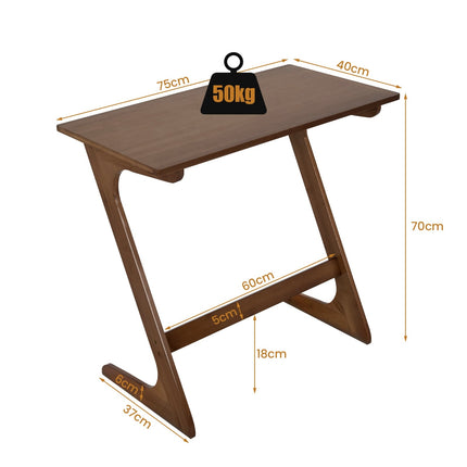 Z-Shaped Bamboo Side Table – Space-Saving Coffee Table