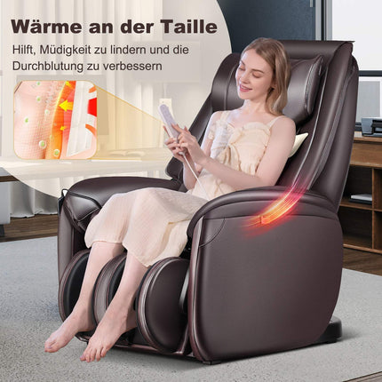 Zero Gravity Full Body Massage Chair with Heat, Brown
