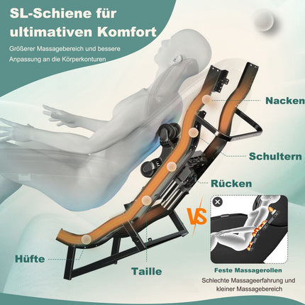 Zero Gravity Massage Chair, SL Track, Back Heat, Green