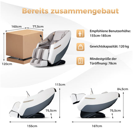 Zero Gravity Shiatsu Massage Chair with Heat & Air Massage
