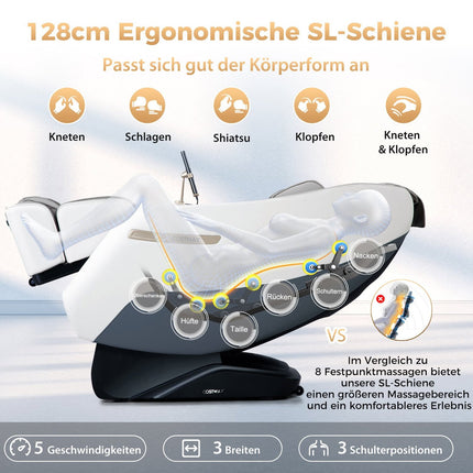 Zero Gravity Shiatsu Massage Chair with Heat & Air Massage