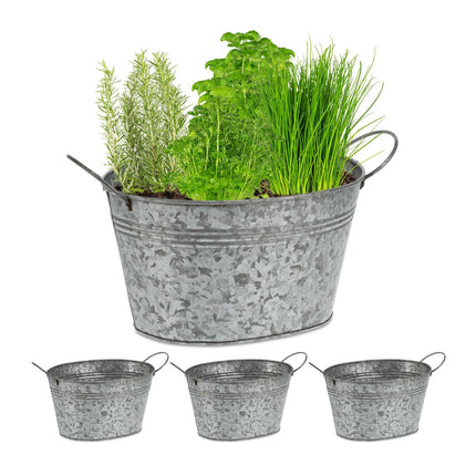 Zinc tub set of 4