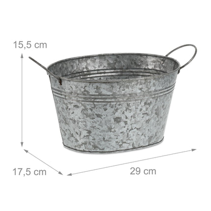 Zinc tub set of 4