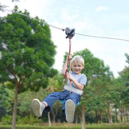 Zip Line Kit 30.48 m, 227 kg Capacity, Seat and Harness