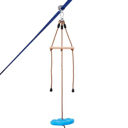 Zip Line Kit, 52 Ft, 500 Lb, Harness, Seat, Handlebar