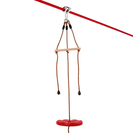 Zip Line Kit, 65 Ft, 500 Lb Capacity, Harness Seat Bar