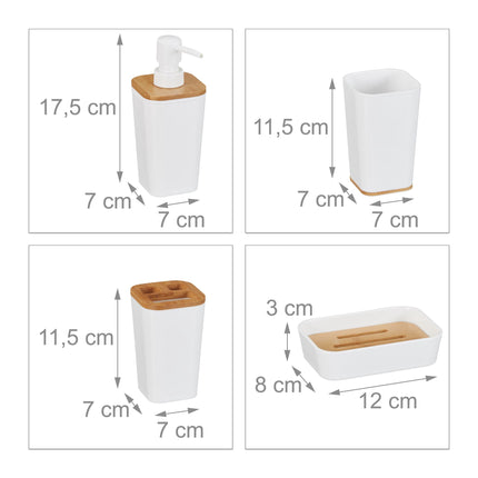 bathroom accessories in 4 parts