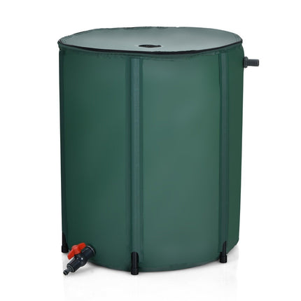 foldable rain barrel water storage 60cm x 60cm x 80cm dark green