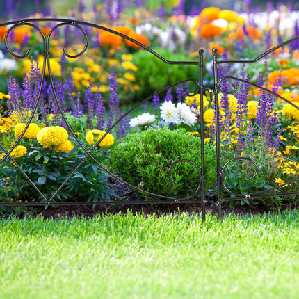 metal flower bed fence in 6 parts
