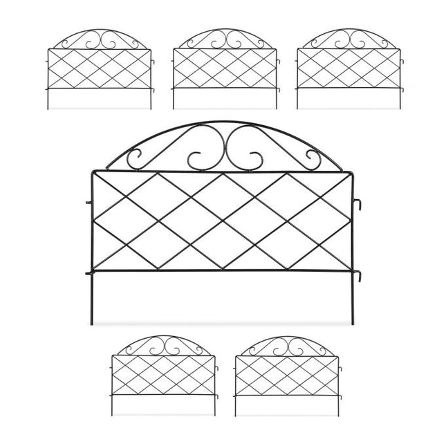 metal flower bed fence in 6 parts