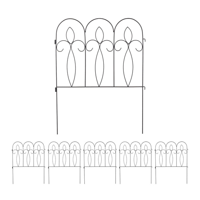 metal flower bed fence in 6 parts