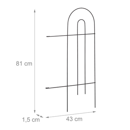 metal flower bed fence in 6 parts