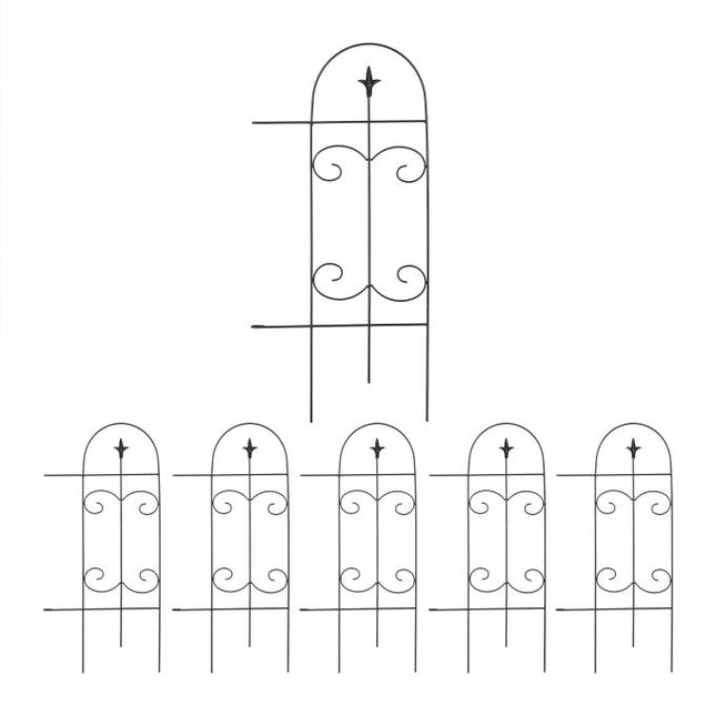metal flower bed fence in 6 parts