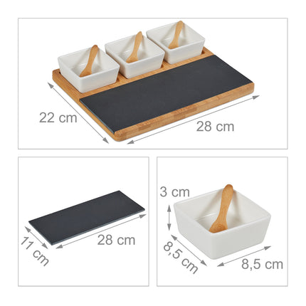 serving bowls in 8 parts with tray