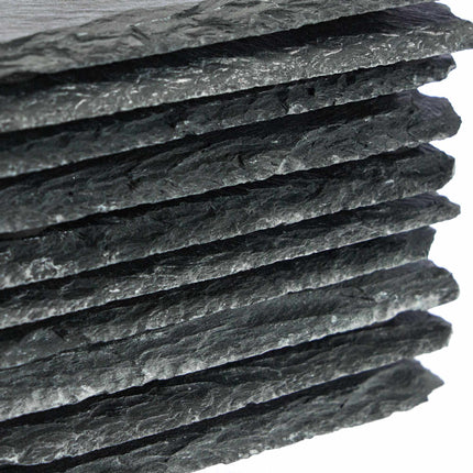 set of 10 coasters in slate 10x10 cm