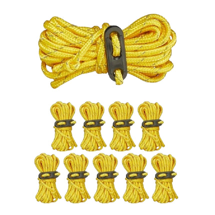 set of 10 reflective tent lines