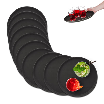 set of 10 serving trays Ø 35 cm