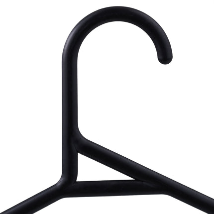 set of 24 coat hangers in black plastic