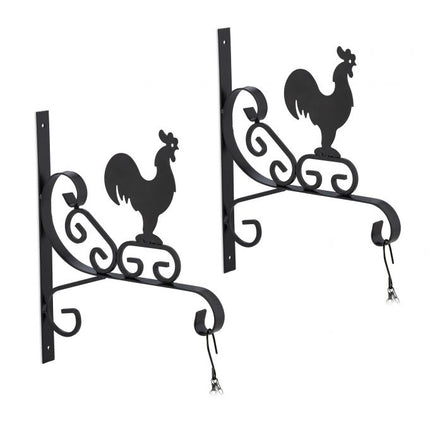 set of 2 Flower Pampel Holder Rooster