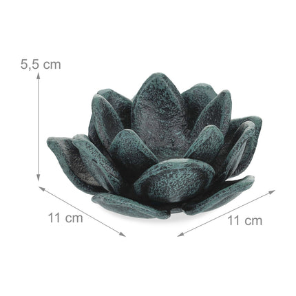 set of 2 Lotus-shaped tea light holders