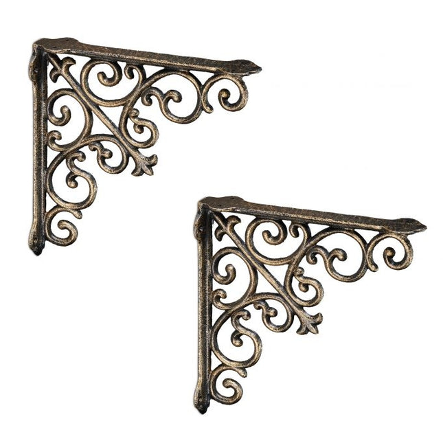 set of 2 antique shelf brackets
