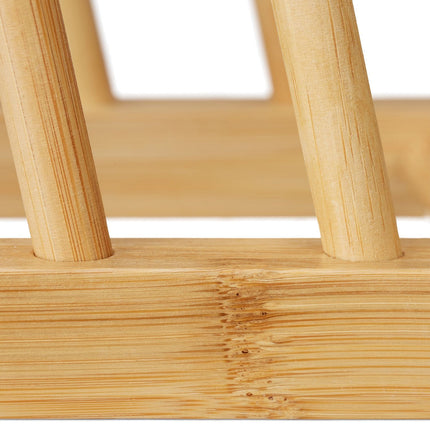 set of 2 bamboo plate racks