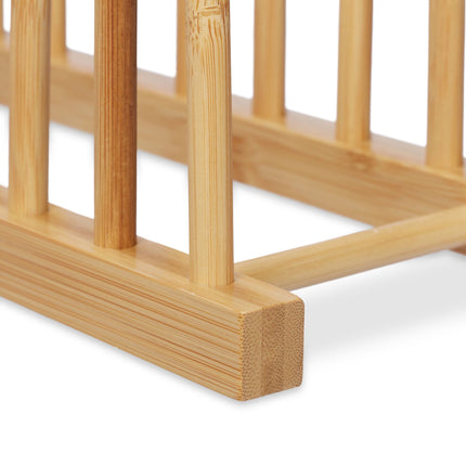 set of 2 bamboo plate racks