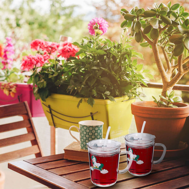 set of 2 children's glasses with a horse motif