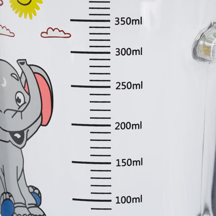 set of 2 children's glasses with an elephant motif