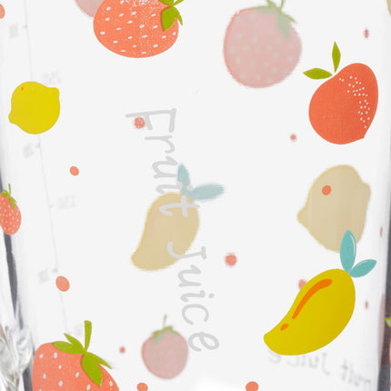 set of 2 children's glasses with fruit motifs