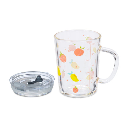 set of 2 children's glasses with fruit motifs